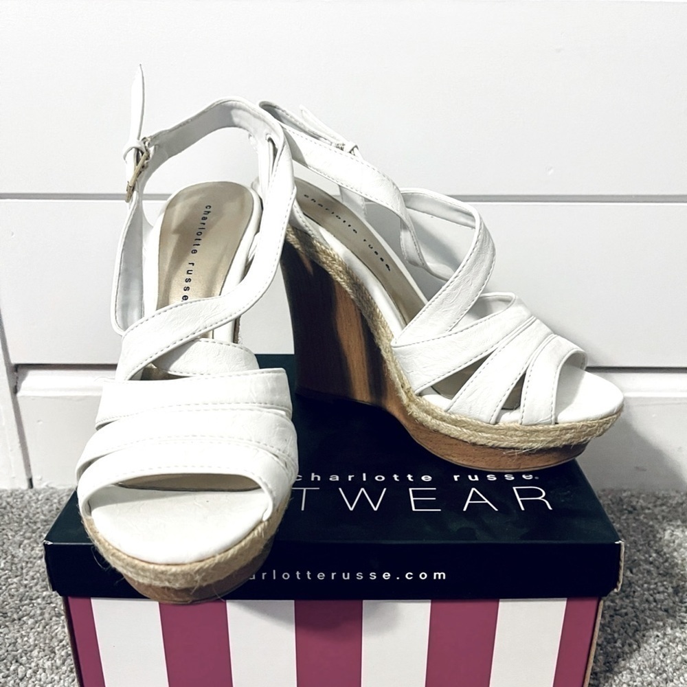 Charlotte Russe White Sandals - Women | Color: White | Size: 7
